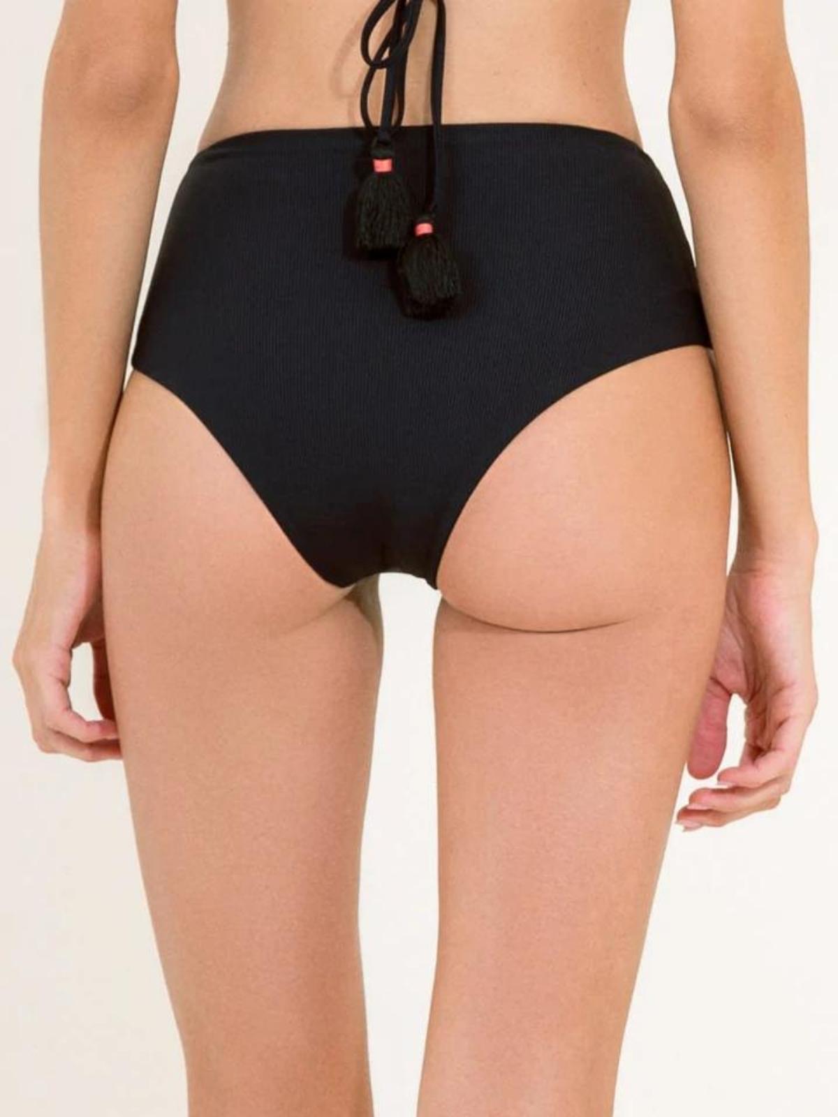 Maaji Women's Jade Black Venus Mid Rise Bikini Bottom